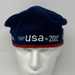 Vintage Roots Team USA 2002 Winter Olympics Salt Lake City Winter Hat Cap Beanie